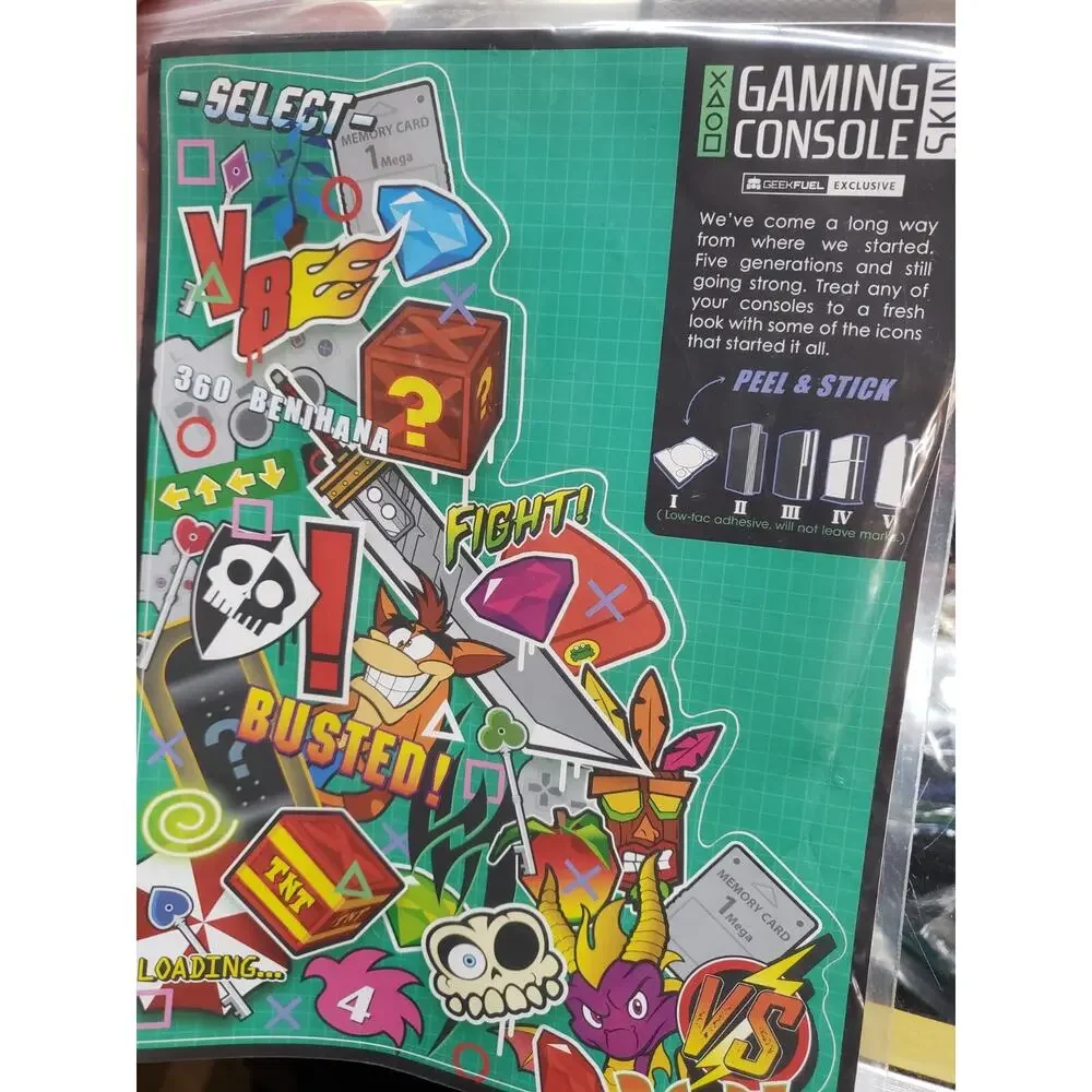 Playstation Gaming Console Skin Geek Fuel Exclusive